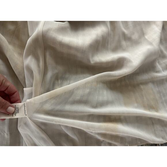 LoveShackFancy Maxi Dress Women’s Medium Wrap Tiered Metallic Gingham - Picture 10 of 16